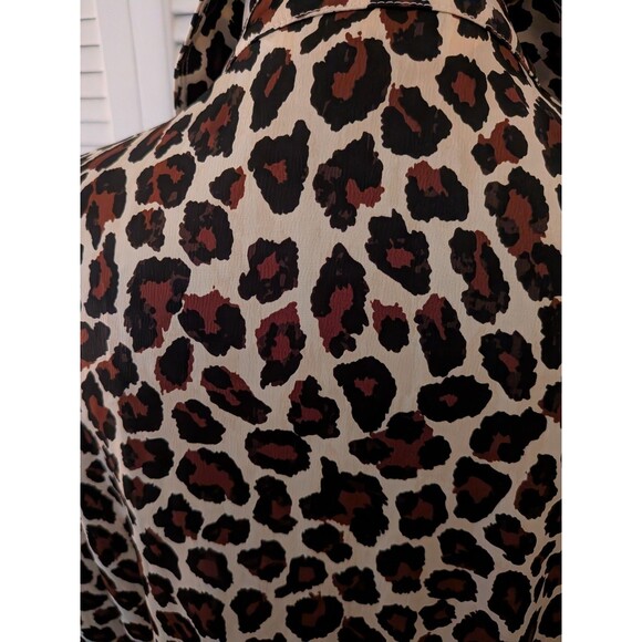 BEAUTIFUL by Lawrence Zarian Dress Women's 16 Cheetah Leopard Faux Wrap Career - Picture 8 of 12